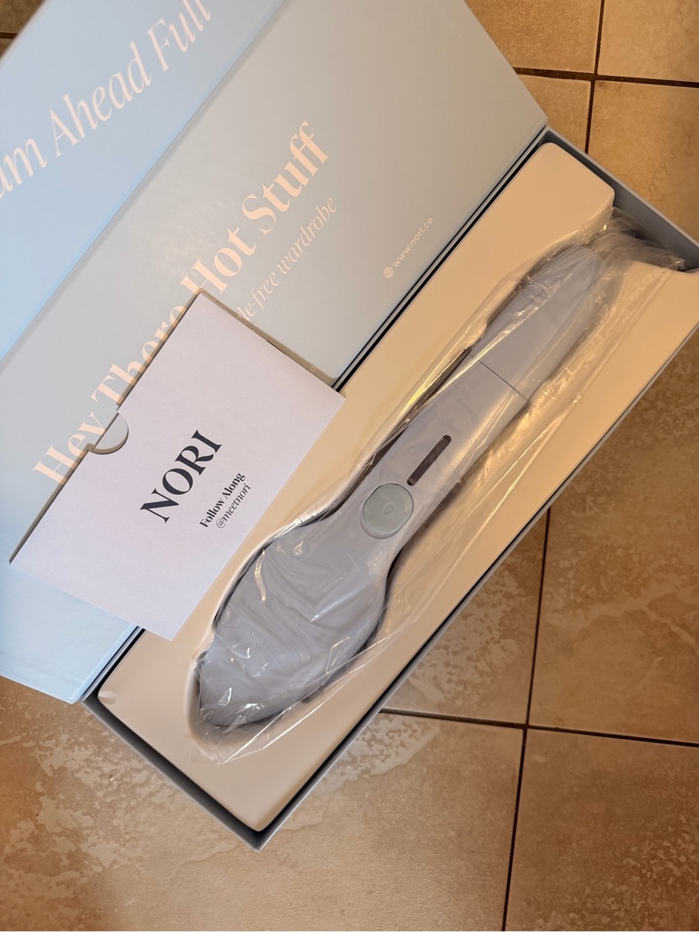 Nori Press Handheld Steam Iron Blue in Box